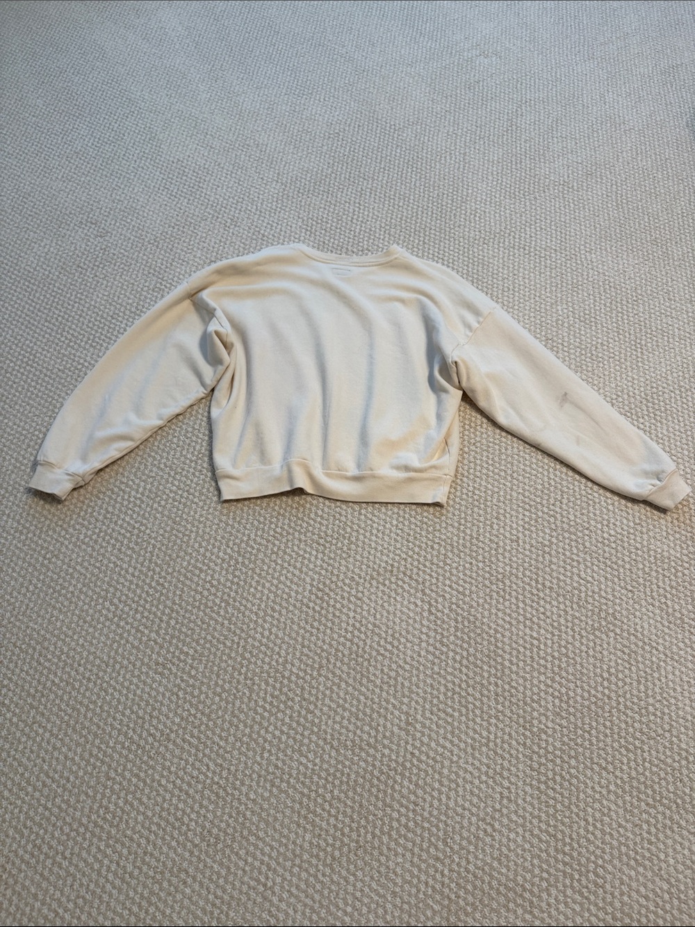 Women's Cream Sweatshirt with Colorful Abstract Print - Picture 4 of 5